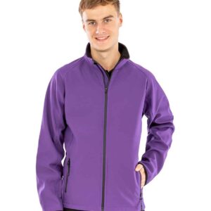 Result Core Printable Soft Shell Jacket | Purple/Black