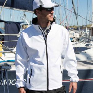 Result Core Printable Soft Shell Jacket | White/Black