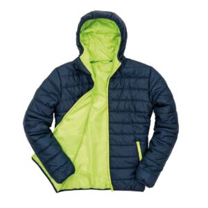 Result Core Soft Padded Jacket | Navy/Lime Green