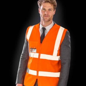 Result Core Zip ID Safety Tabard | Fluorescent Orange
