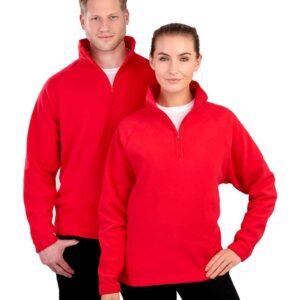 Result Core Zip Neck Micro Fleece | Red