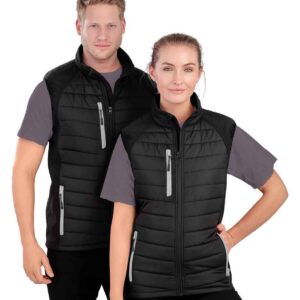 Result Genuine Recycled Compass Padded Gilet | Black/Grey