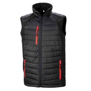 Result Genuine Recycled Compass Padded Gilet | Black/Red