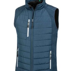 Result Genuine Recycled Compass Padded Gilet | Navy/Grey