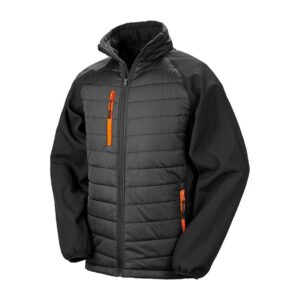 Result Genuine Recycled Compass Padded Jacket | Black/Orange