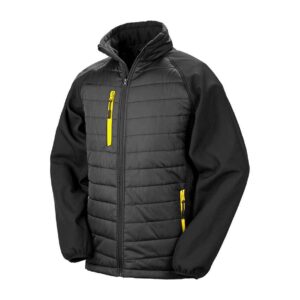 Result Genuine Recycled Compass Padded Jacket | Black/Yellow