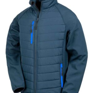 Result Genuine Recycled Compass Padded Jacket | Navy/Royal Blue