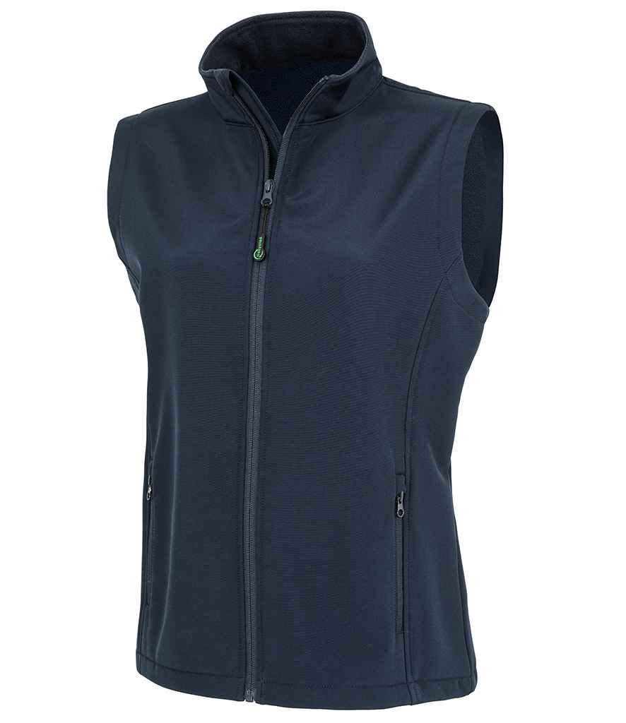 Result Genuine Recycled Ladies Printable Soft Shell Bodywarmer | Navy - Image 2