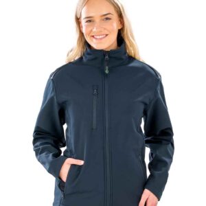 Result Genuine Recycled Ladies Three Layer Printable Soft Shell Jacket | Navy