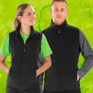 Result Genuine Recycled Polarthermic Fleece Bodywarmer | Black