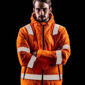 Result Genuine Recycled Ripstop Padded Safety Jacket | Fluorescent Orange