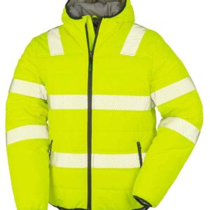 Result Genuine Recycled Ripstop Padded Safety Jacket | Fluorescent Yellow