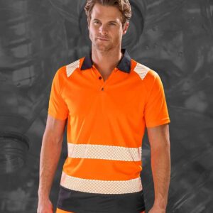 Result Genuine Recycled Safety Polo Shirt | Fluorescent Orange