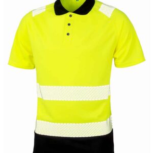 Result Genuine Recycled Safety Polo Shirt | Fluorescent Yellow