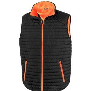 Result Genuine Recycled Thermoquilt Gilet | Black/Orange