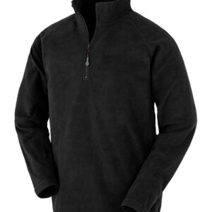 Result Genuine Recycled Zip Neck Micro Fleece | Black