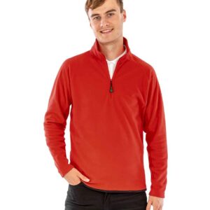 Result Genuine Recycled Zip Neck Micro Fleece | Red