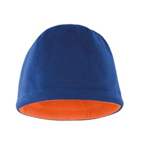 Result Reversible Fleece Skull Hat | Navy/Bright Orange