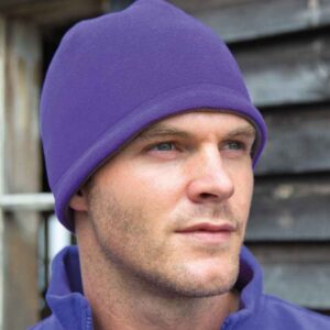 Result Reversible Fleece Skull Hat | Purple/Charcoal