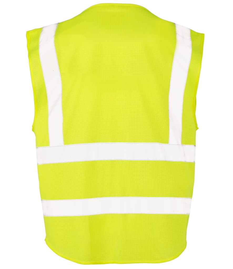 Result Safe-Guard Executive Cool Mesh Safety Vest | Fluorescent Yellow - Image 3