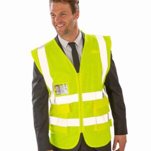 Result Safe-Guard Executive Cool Mesh Safety Vest | Fluorescent Yellow