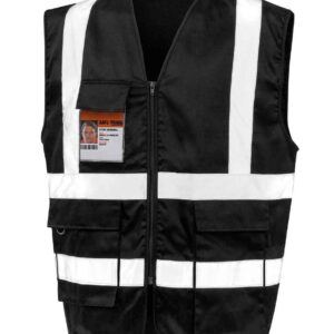 Result Safe-Guard Heavy Duty Poly/Cotton Security Vest | Black