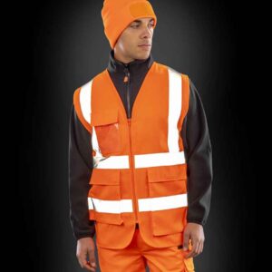 Result Safe-Guard Heavy Duty Poly/Cotton Security Vest | Fluorescent Orange