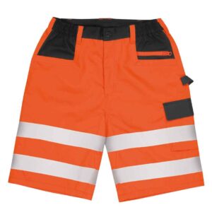 Result Safe-Guard Hi-Vis Cargo Shorts | Fluorescent Orange