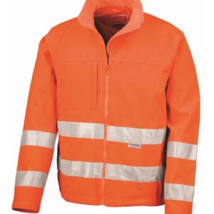 Result Safe-Guard Hi-Vis Soft Shell Jacket | Fluorescent Orange