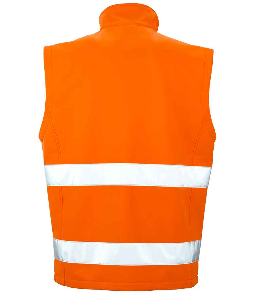 Result Safe-Guard Printable Safety Soft Shell Gilet | Fluorescent Orange/Black - Image 2