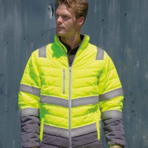 Result Safe-Guard Soft Safety Jacket | Fluorescent Yellow/Grey