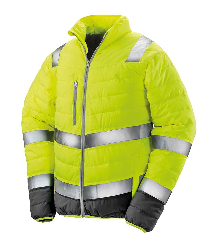 Result Safe-Guard Soft Safety Jacket | Fluorescent Yellow/Grey - Image 2