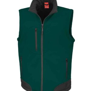 Result Soft Shell Bodywarmer | Bottle Green/Black