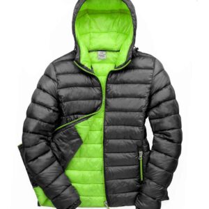 Result Urban Ladies Snow Bird Padded Jacket | Black/Lime Green