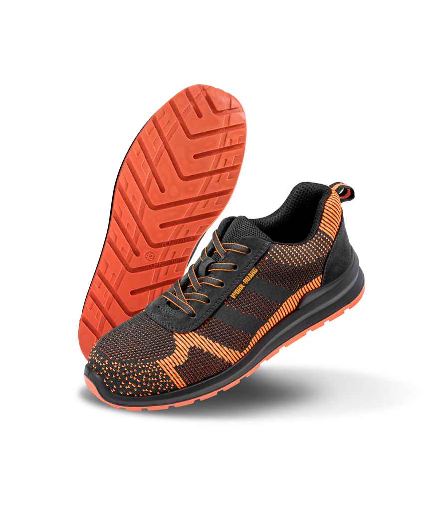 Result Work-Guard Hardy SRA SB Safety Trainers | Black/Orange - Image 2