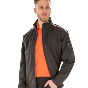 Result Work-Guard Ripstop Soft Shell Jacket | Black/Black