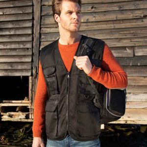 Result Work-Guard Safari Waistcoat | Black