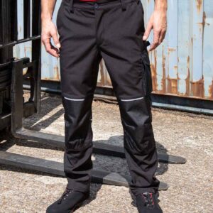 Result Work-Guard Slim Fit Soft Shell Trousers | Black