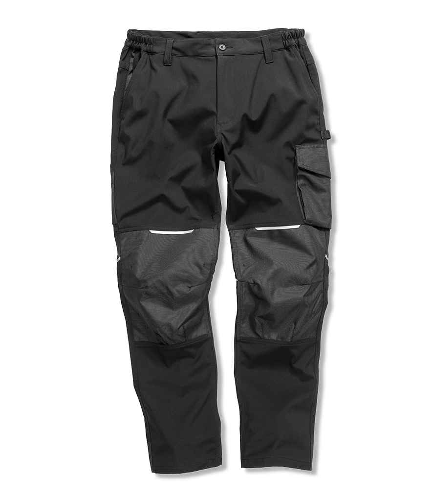 Result Work-Guard Slim Fit Soft Shell Trousers | Black - Image 3