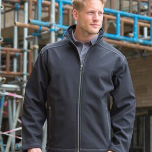 Result Work-Guard Treble Stitch Soft Shell Jacket | Black