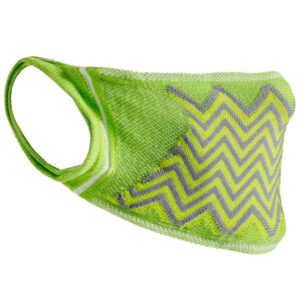Result ZigZag Anti-Bacterial Face Cover | Lime Green/Grey