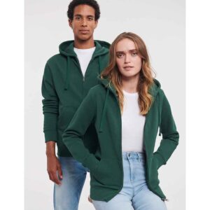 Russell Authentic Zip Hooded Sweatshirt | Bottle Green