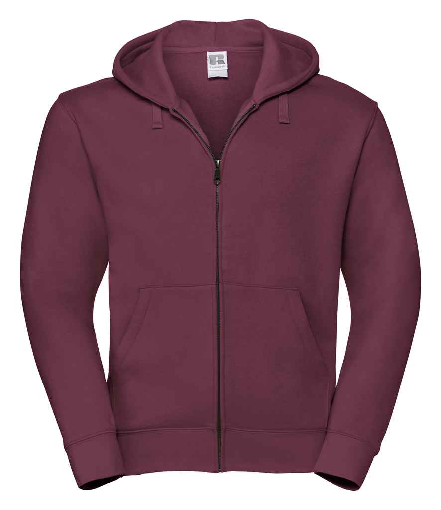 Russell Authentic Zip Hooded Sweatshirt | Burgundy - Image 2