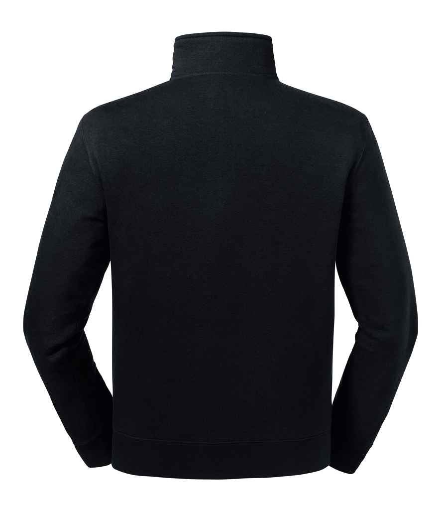 Russell Authentic Zip Neck Sweatshirt | Black - Image 2