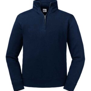 Russell Authentic Zip Neck Sweatshirt | French Navy