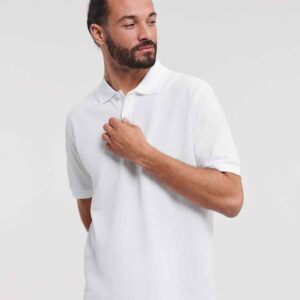 Russell Classic Cotton Piqué Polo Shirt | White