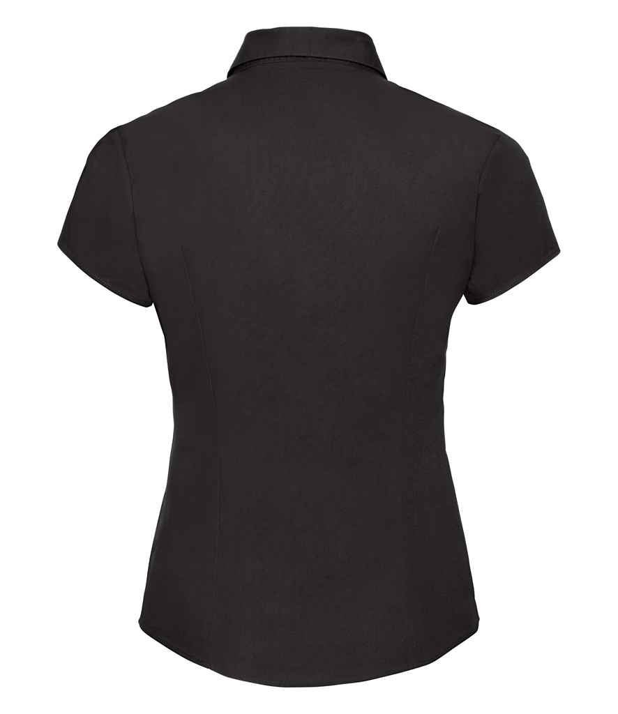 Russell Collection Ladies Short Sleeve Easy Care Fitted Shirt | Black - Image 2