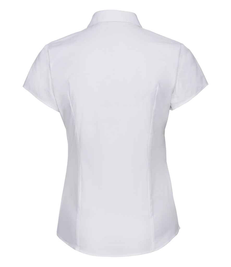 Russell Collection Ladies Short Sleeve Easy Care Fitted Shirt | White - Image 2