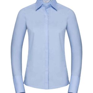 Russell Collection Ladies Ultimate Stretch Shirt | Bright Sky