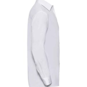 Russell Collection Long Sleeve Easy Care Poplin Shirt | White